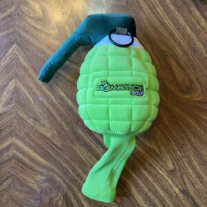 BOMBTECH GOLF DRIVER GRENADE HEADCOVER SOCK / GREEN HTF PULL THE PIN ~ LOOK!!